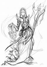 Warlock Sketch Female Paintingvalley Dota Fou Lapin sketch template