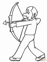 Coloring Archer Pages Funny Clipart Archery sketch template