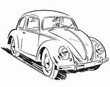 Beetle Vw Volkswagen Coloring Bug Pages Drawing Sketch Cartype Volkswagon Car Pattern Printable Another Great Drawings 2003 Cooled Air Draw sketch template