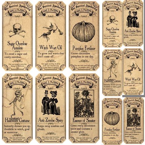 apothecary labels  printable
