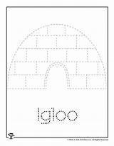 Igloo Tracing Worksheets Kids Letter Activities Word Crafts sketch template