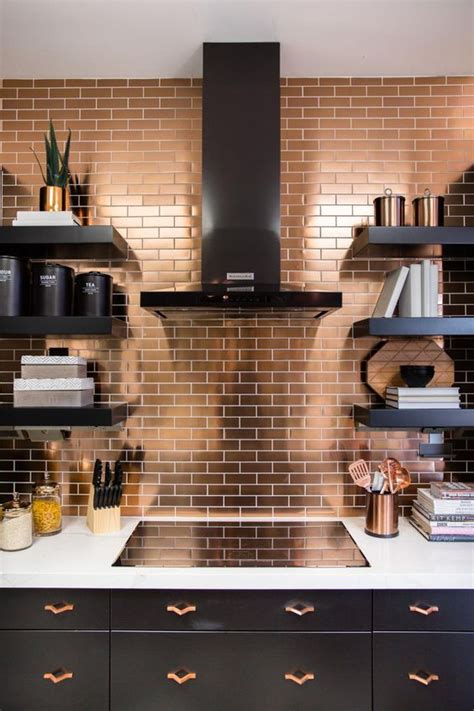 15 chic metallic kitchen backsplash ideas shelterness