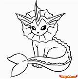 Coloring Vaporeon Pokemon Pages Comments sketch template