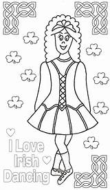 Coloring Irish Pages Dancer Popular sketch template