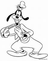 Goofy Coloring Pages Football Disneyclips Disney Holding Funstuff sketch template