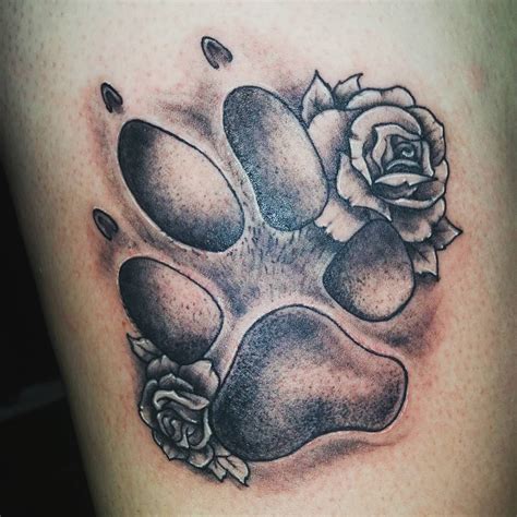 paw print tattoo meanings  designs nice trails
