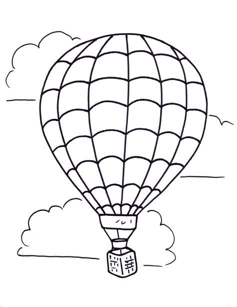 hot air balloon coloring pages  large images hot air balloon