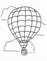 Balloon Air Hot Coloring Pages Printable Template Kids Freelargeimages sketch template