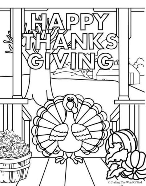 coloring pages    thanksgiving  easier