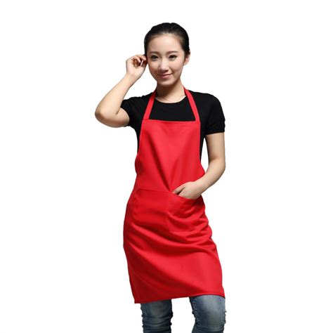 wituse waterproof red aprons sleeveless cooking women ladies aprons