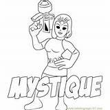 Coloring Mystique Squad Hero Super Pages Show Coloringpages101 sketch template