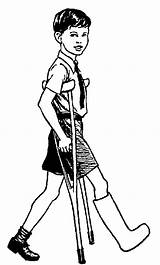 Crutches sketch template