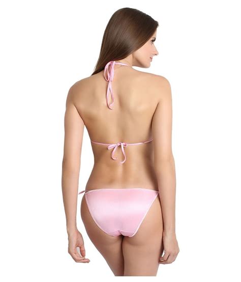 buy fr pink satin bikini online at best prices in india snapdeal