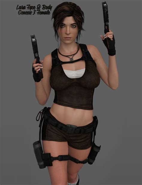 lara croft face and body morph g3f render state