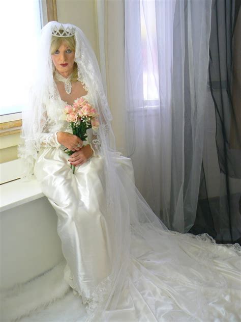 A Crossdresser Who Loves Shiny Wedding Gowns — Stunning