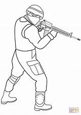 Coloring Pages Military Gun Print Printable Color sketch template
