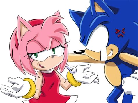 Sonic And Amy By Garugirosonicshadow On Deviantart