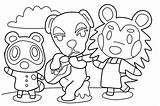 Crossing Animal Coloring Pages Printable Characters Print Wonder sketch template