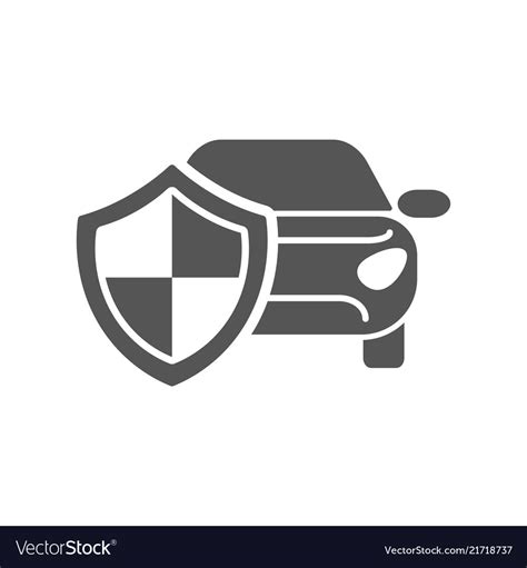 car insurance logo isolated  white background vector image