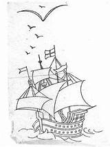 Ship Drawing Vespucci Amerigo Embroidery Schiffe Pirate Ausmalen Hand Boat Uss Constitution Getdrawings Draw Ideen Robot Designs Bilder Stencils Stencil sketch template