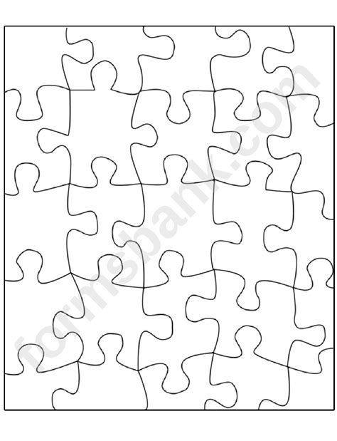 blank jigsaw puzzle template printable