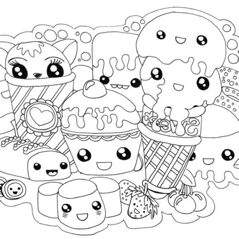 cute food coloring pages  snacks  printable coloring pages