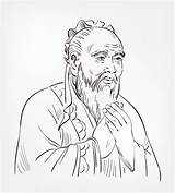 Confucius Philosophers sketch template
