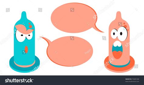 Funny Condoms Pink Blue Explaining Stock Vector 75085180 Shutterstock