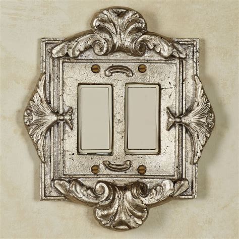 florentine double dimmer rocker switch silver shimmer touch  class