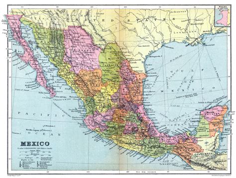 large detailed  administrative map  mexico  roads  cities