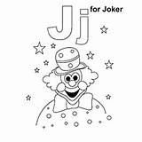 Letter Coloring Pages Joker Color Printable Jam sketch template