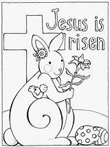 Easter Coloring Pages Resurrection Jesus Religious Printable Kids Risen Catholic Bible Christian Colouring Alive Bunny Print Color Story Sheets Cross sketch template