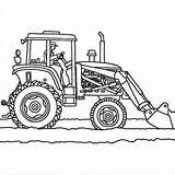 Tractor Coloring Pages Plow Truck Printable Loader Drawing Front End Trailer Plows Kids Baler Online Tractors Color Getcolorings Getdrawings Print sketch template
