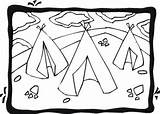 Coloring Wigwams Native Three American Pages Indian Color Printable Dancing sketch template