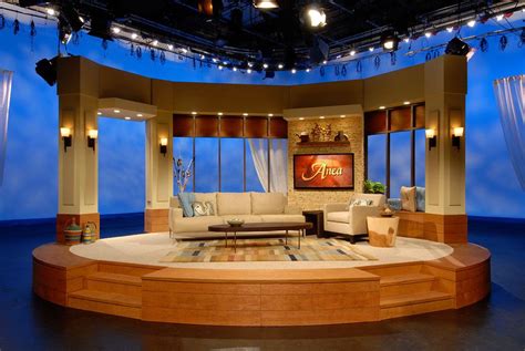 pin  eileen dennehy  talk show set design tv set design stage