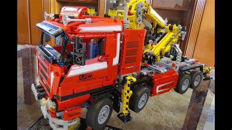 lego technic  truck mit power schwenkkran youtube