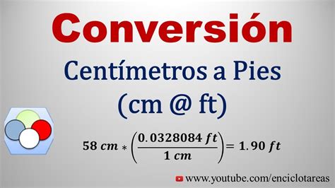 convertir de centimetros a pie cm to ft 1 youtube