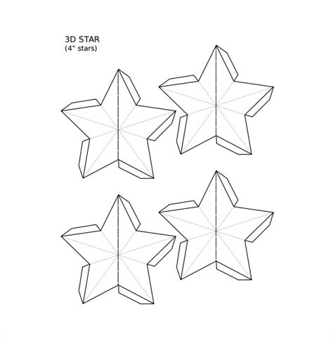printable  star template printable templates