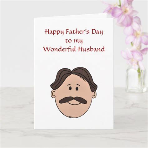 happy fathers day  husband  wife card zazzlecom