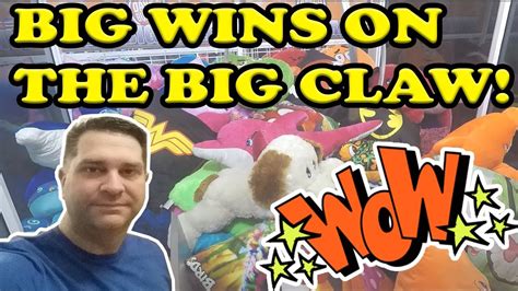 Big Claw Machine Wins At Dave And Busters Arcade Bonus Wins From The