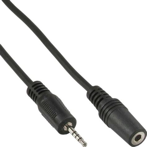 inline audio adapter cable  pin mm male   pin mm female   adapter cable jack