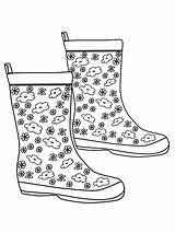 Rainboots Colouring Colour Coloringpage Ca Pages Fall Check Category sketch template