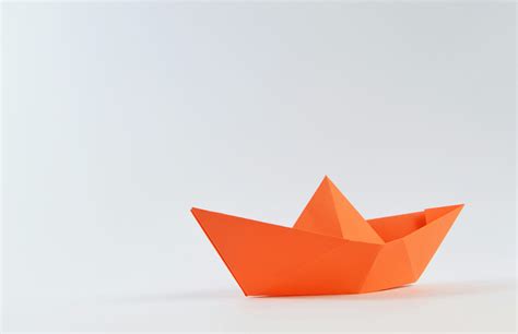 stock photo  boat folding origami