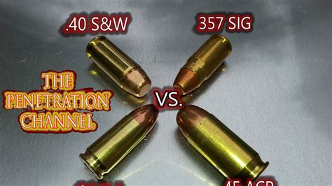 40 sandw vs 357 sig vs 9mm vs 45 acp part 2 fmj aluminum test free