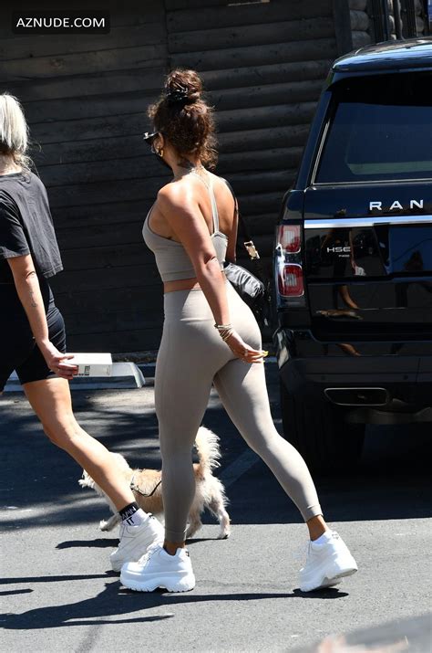 vanessa hudgens brings her new lamborghini to the gym in