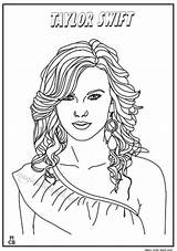 Swift Taylor Coloring Pages Famous People Getcolorings Color Printable Print sketch template