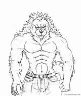Werewolf Coloring4free Werewolves sketch template