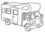 Camper Dibujos Movil Wohnmobil Coloring Ausmalen Transporte Motorhome Medios Coches Policía Caravana Educativo Terrestres Camperisti Liberi Campers sketch template
