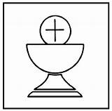 Communion Coloring First Cliparts Pages Host Chalice Colouring sketch template