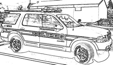 printable police car coloring pages